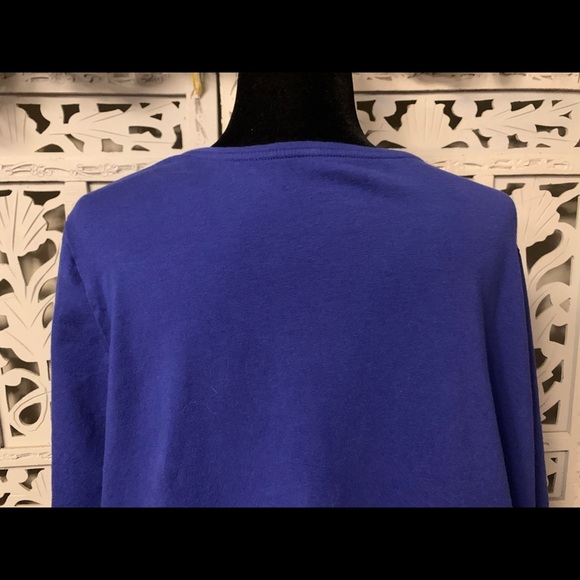 CATHERINES BREEZY BLUE “HOPE” COTTON STRETCHY LONG SLEEVE T-SHIRT STYLE TOP - Picture 6 of 8